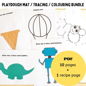 Toddler Printable | Homeschool Activities | Preschool Printable Busy Book | Toddler Busy Book | Binder Worksheets | Playdough Mat Bundle #2