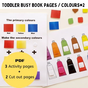Toddler Printable | Homeschool Activities | Preschool Printable Busy Book | Toddler Busy Book | Binder Worksheets | Colour Matching Game #2