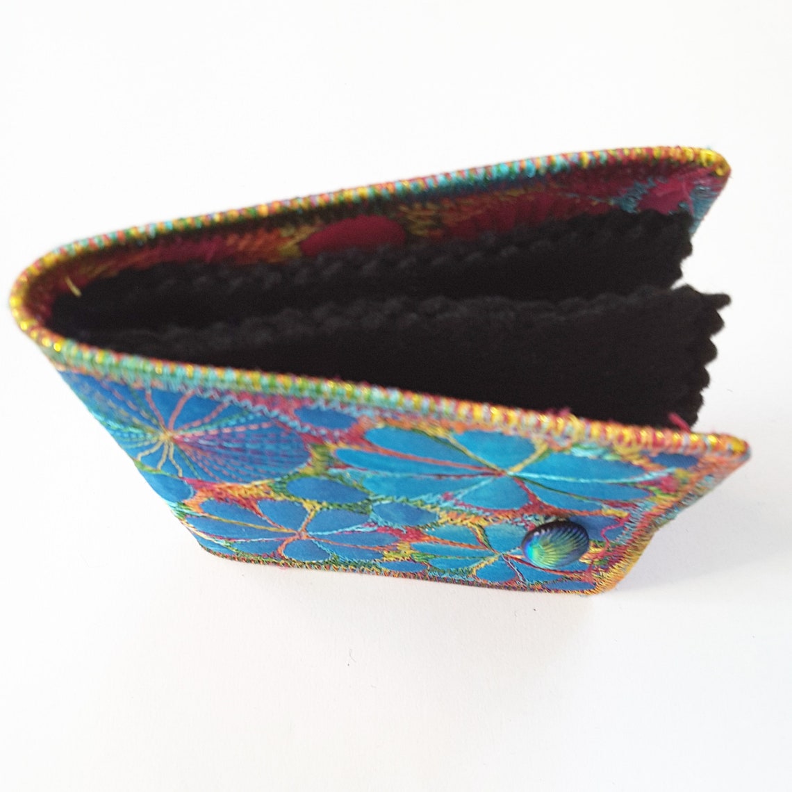 Sewing Needle Case Free Machine Embroidery Botanical Vibrant Etsy