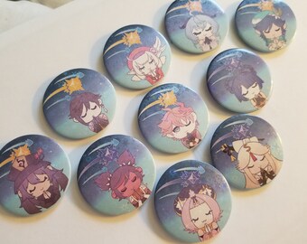 Genshin Impact Holographic Pins