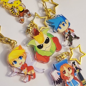 Llaveros de Breath of Fire 3 (Momo, Ryu, Rei, Nina, Peco)