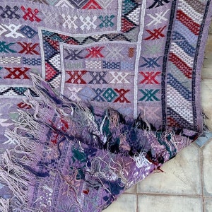 Purple Wad Zam Moroccan Vintage Handwoven Wool Rug Patterns Handmade Home Decor Interior Design image 5