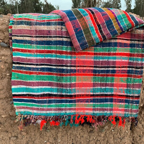 Morocco Wool Blanket Etsy