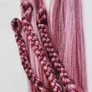 Blush Berry pink braiding hair custom braiding hair custom blend hair prestretched braiding hair pink hair custom mix braiding hair
