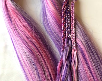 Prestretched braiding hair pink and purple braiding hair custom braiding hair hair for braids pink braiding hair purple braiding hair