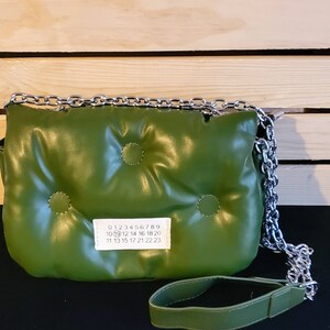 Bolso de mano para mujer, bolso bandolera para mujer, bolso con correa de cadena, bolso acolchado para mujer, bolso pequeño para mujer