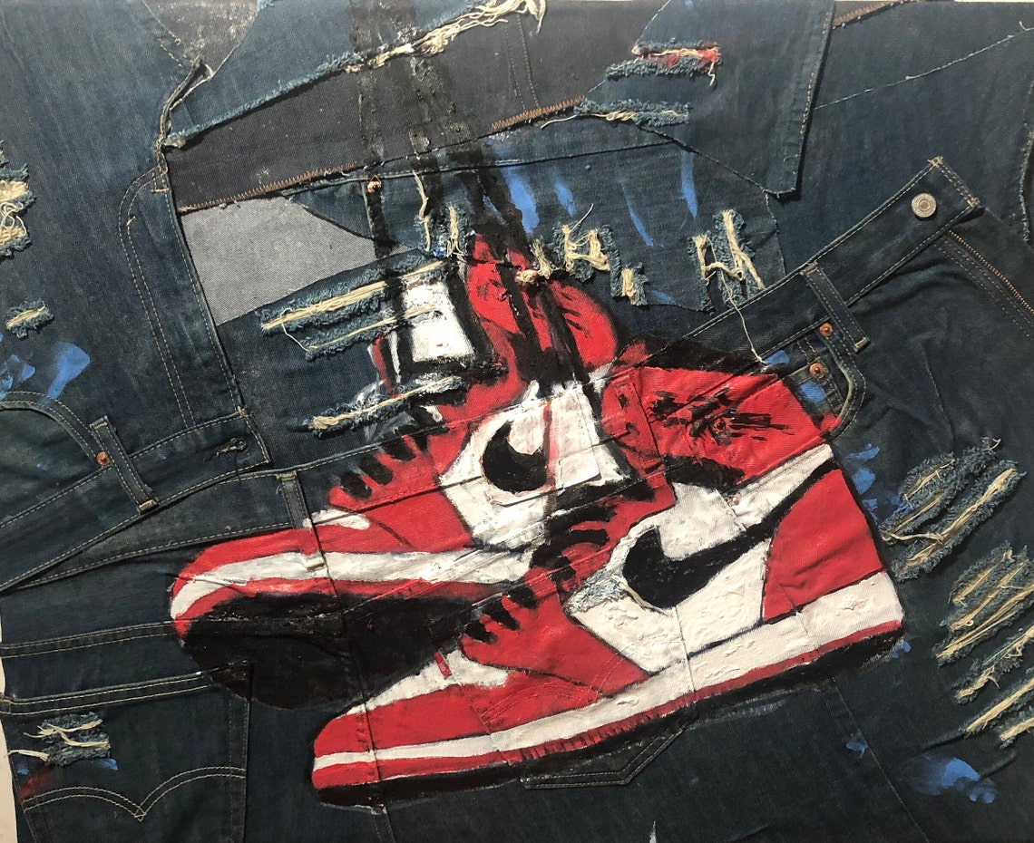 Nike Air Jordan 1 Chicago Abstract Artwork | Etsy