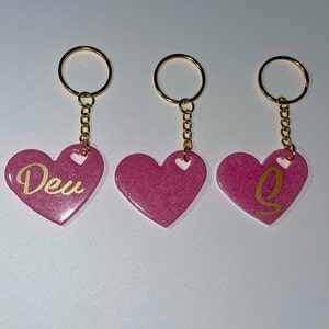 Valentine’s Day keyrings | Resin keyring | valentines gift | personalised | valentines gifts for her