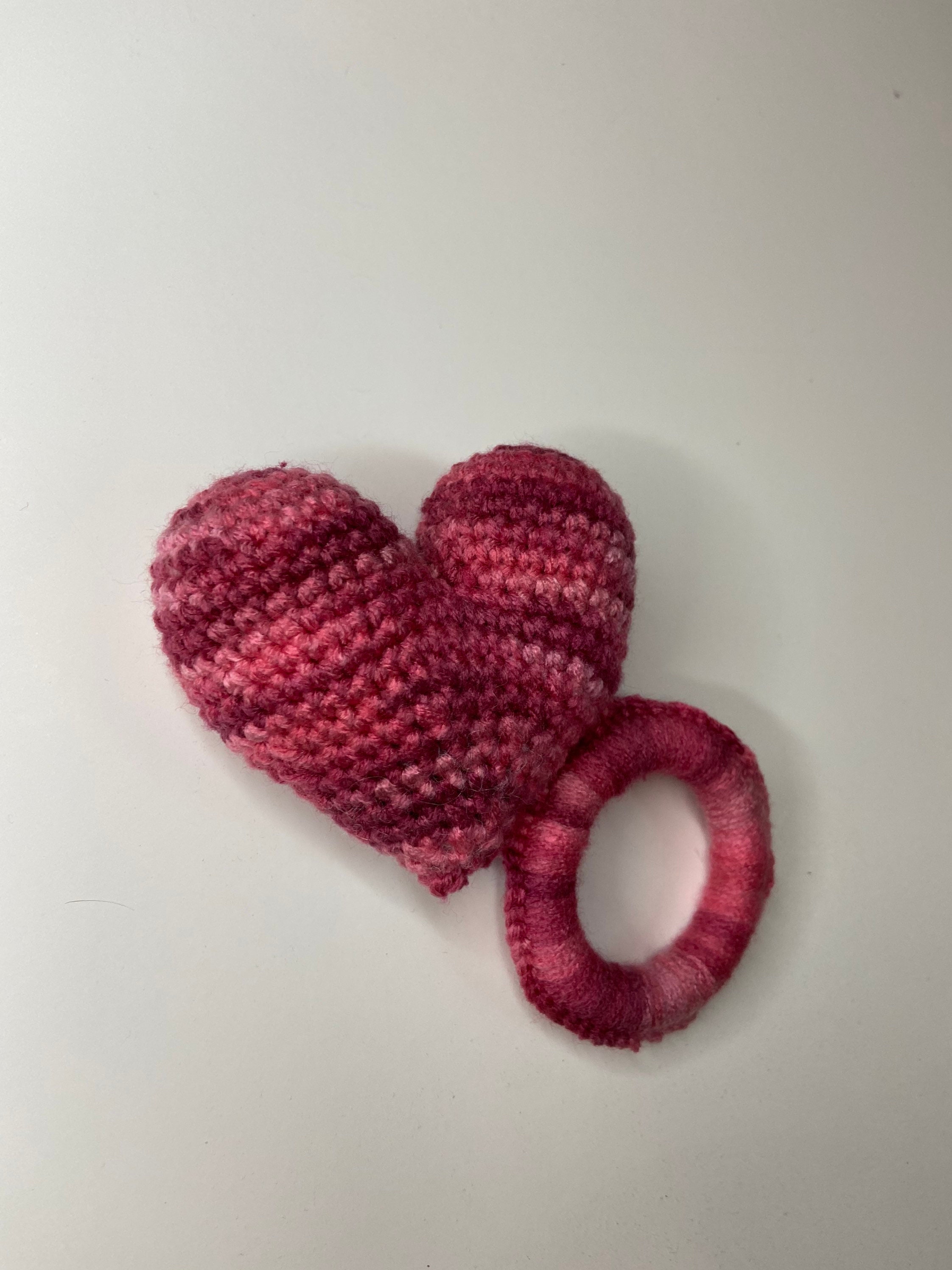 Sonajero de dentición del corazón rojo | Etsy