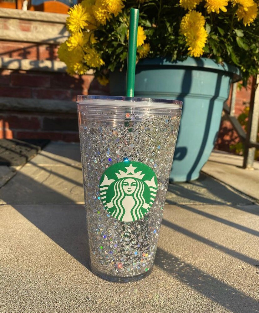 Spoontiques - Glitter Filled Acrylic Tumbler - Glitter Cup with Straw - 20  oz - Stainless Steel Lock…See more Spoontiques - Glitter Filled Acrylic