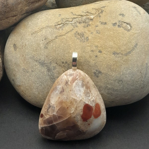 Pudding Stone Pendant from Lake Michigan stone