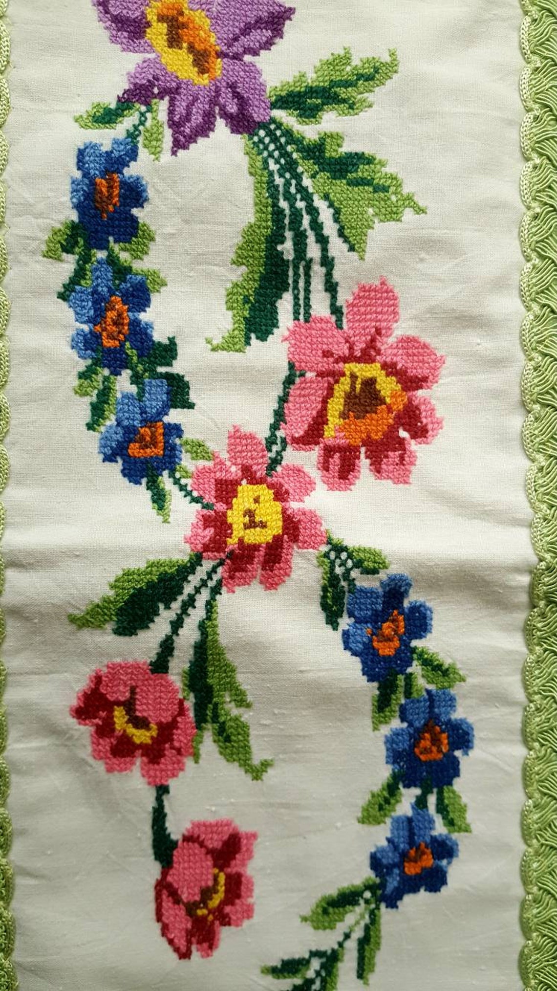 Bedding Set Cross Stitch Bed Cover and 2 pcs Pillow Case Etsy