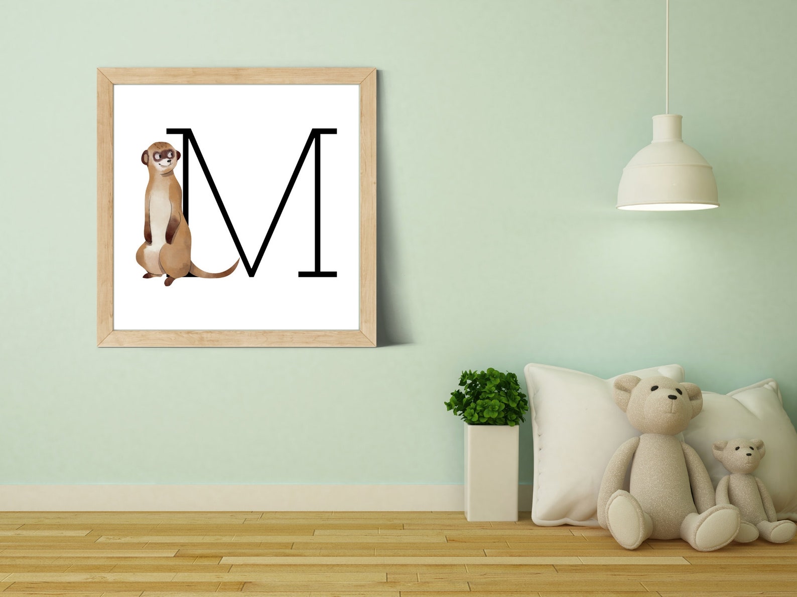 Animal Letter M Letter M Kids Print Printable Letter Animal | Etsy