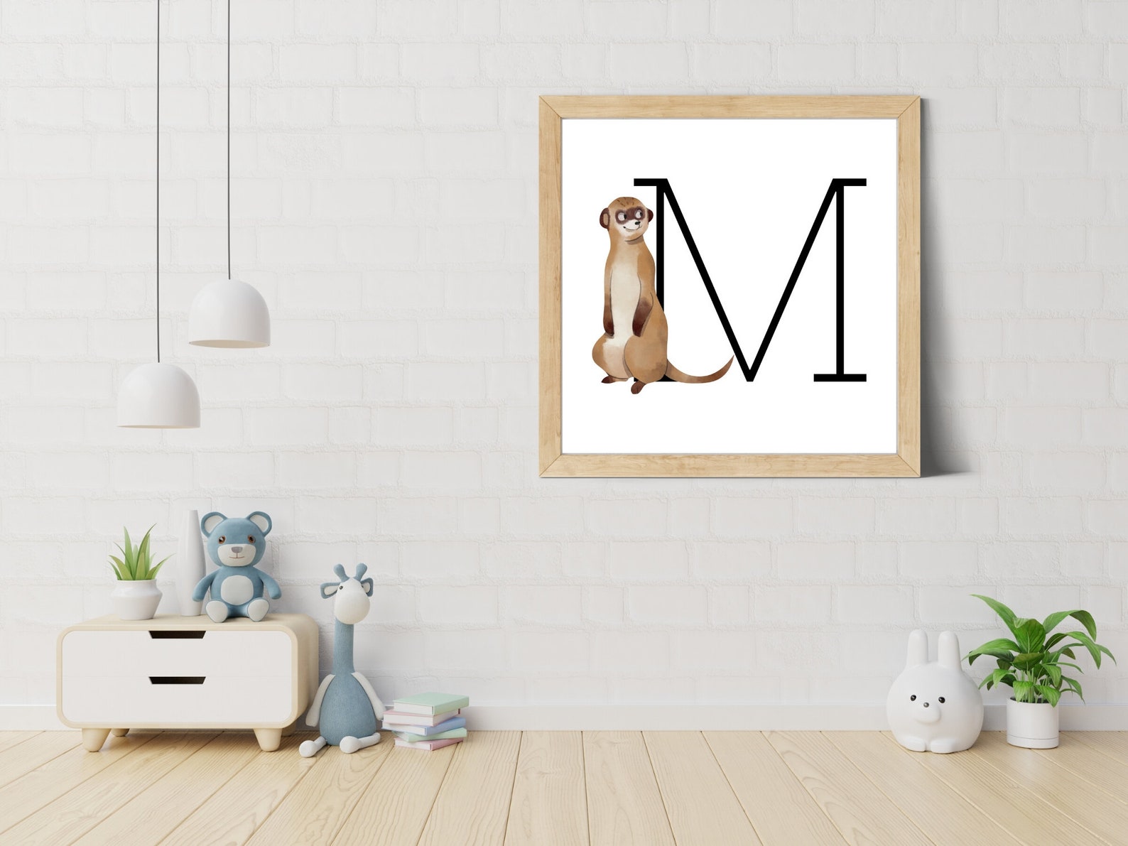 Animal Letter M Letter M Kids Print Printable Letter Animal | Etsy