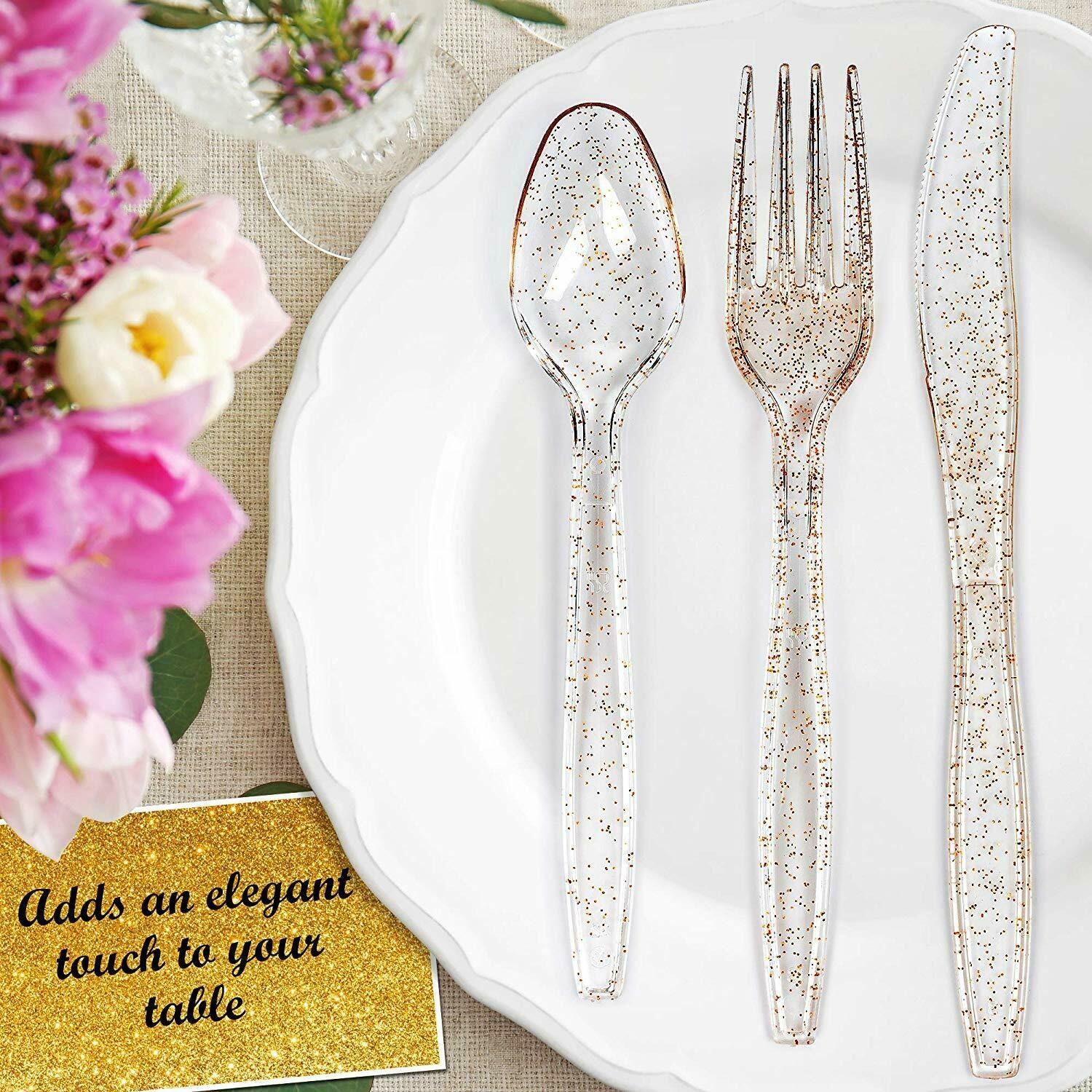 150 PCS Set Table Party Supply Cutlery Fork Dessert Spoon Etsy