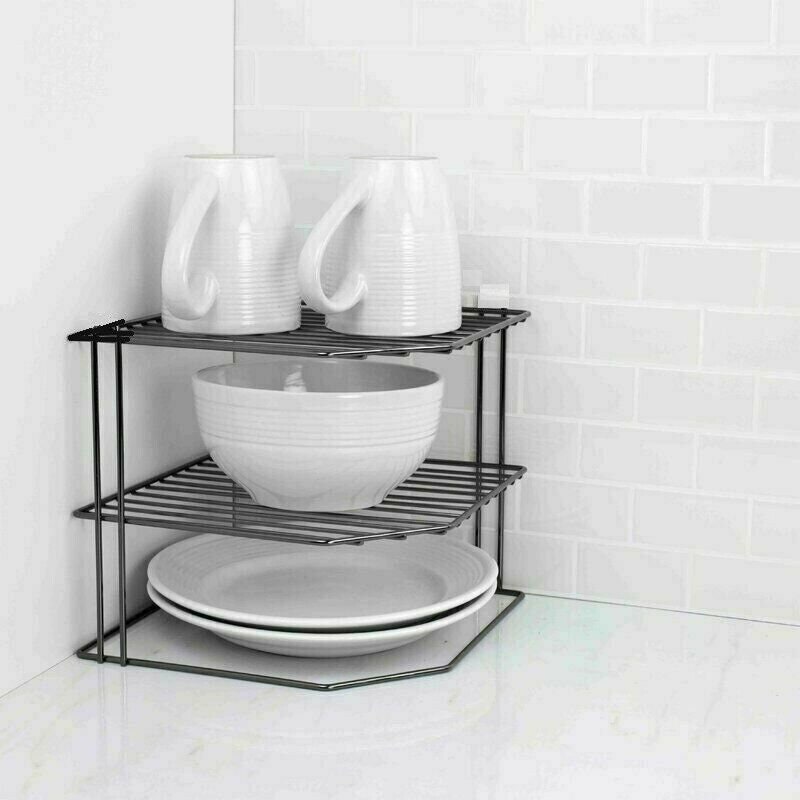 3 Tier Kitchen Corner Plate Rack Holder Storage Solutions Etsy UK