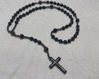 Black Volcanic Rock Rosary