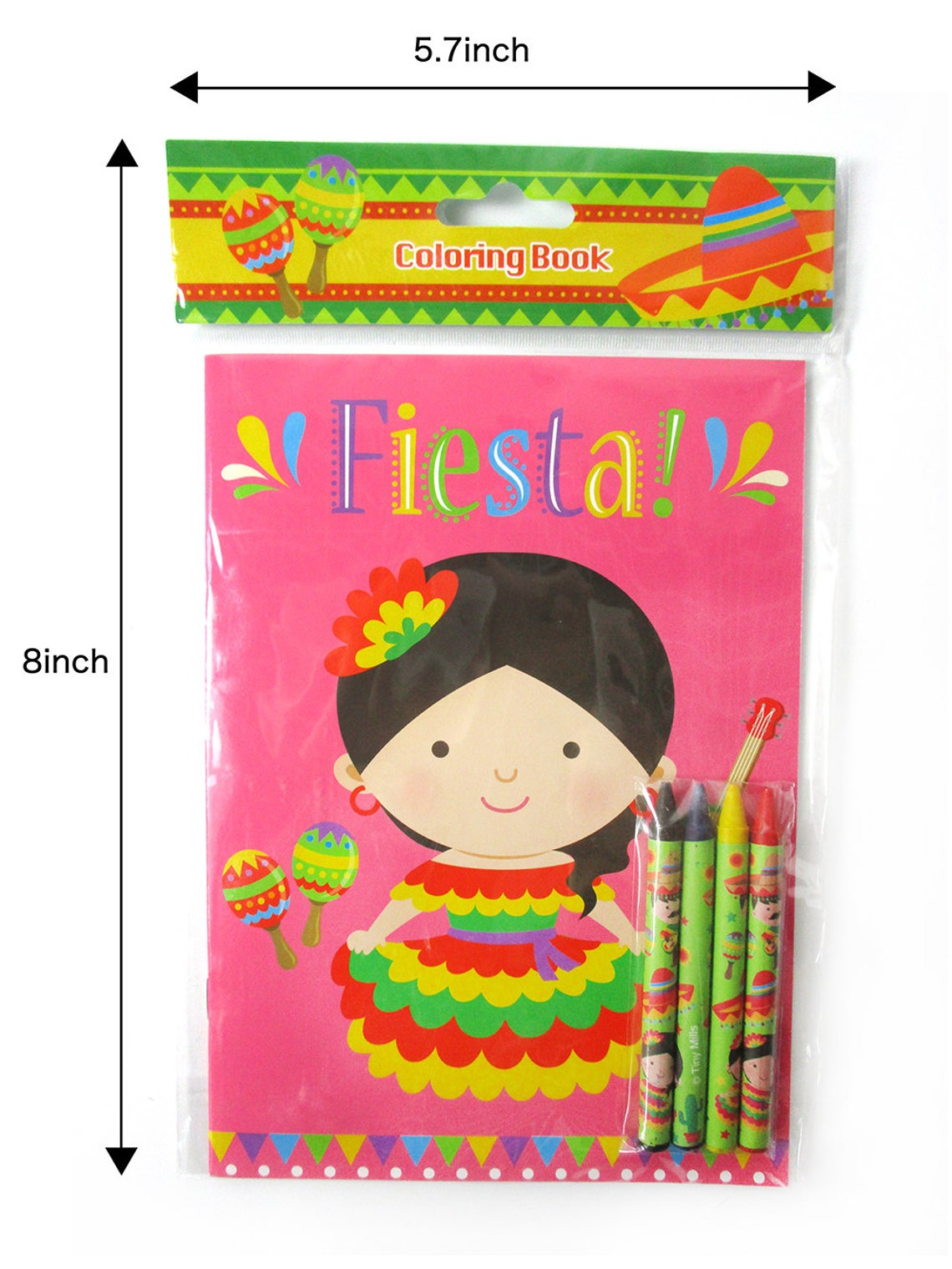 Pinata and Fiesta Coloring Books With Crayons Party Favors - Etsy