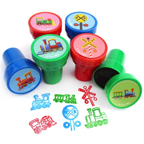 Train self-inking stampers - gift, scrapbooking, embellishment, stamp