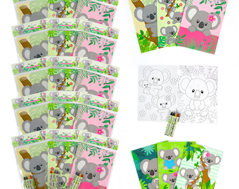 Koala Coloring Books with Crayons Party Favors