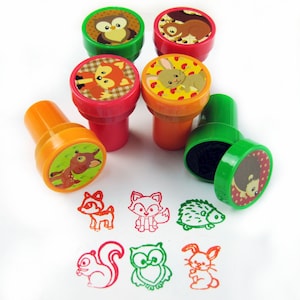 Woodland forest animals self-inking stampers - gift, scrapbooking, embellishment, stamp