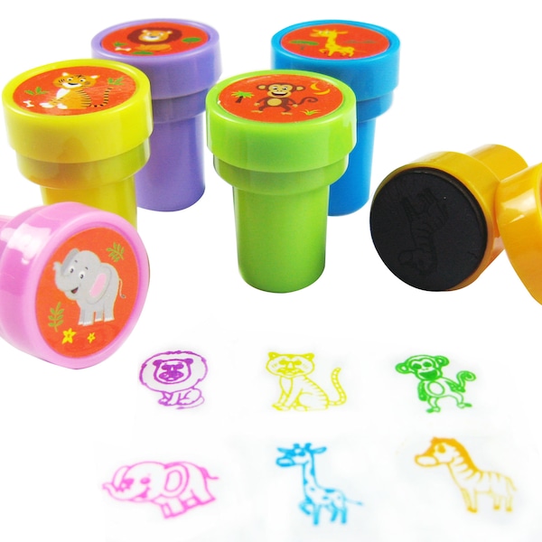 Safari Wild Life African Animals self-inking stampers - gift, scrapbooking, embellishment, stamp