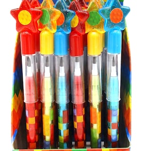 24 pcs Building Blocks Brick Multi Point Pencils