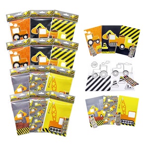 Construction Vehicles Coloring Books with Crayons Party Favors