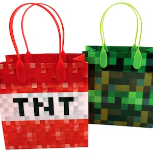 Pixel Miner party favor treat bags