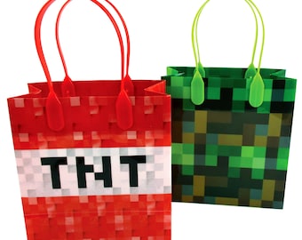 Pixel Miner party favor treat bags