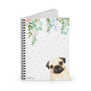 Pug Notebook Gift, Dog Lovers Gift, Dog Mom Gift, Pet Sympathy Gift image 2