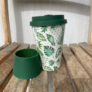 Monstera Houseplant Tropical Jungle Foilage Travel Mug