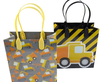 Construction Vehicles party favor treat bags