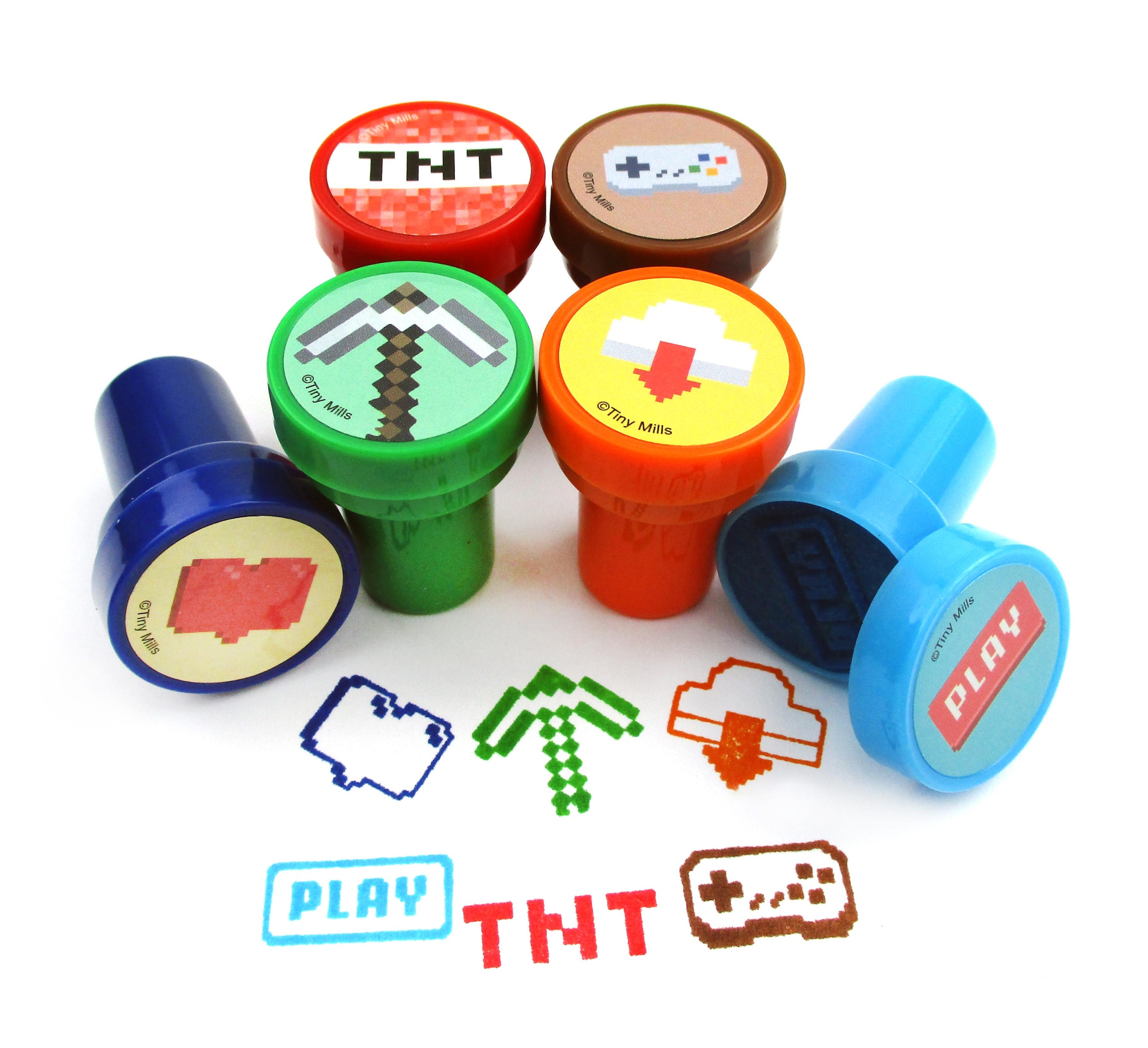 Pixel Miner self-inking stampers - gift, scrapbooking, embellishment, stamp