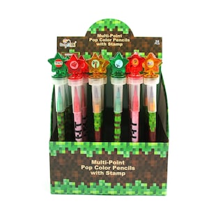 Pixel Miner Stackable Crayon with Stamp Topper