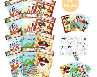 Pirate Coloring Books with Crayons Party Favors