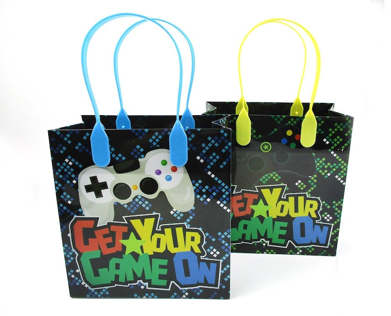 Video Game Party Favor Treat Bags Etsy