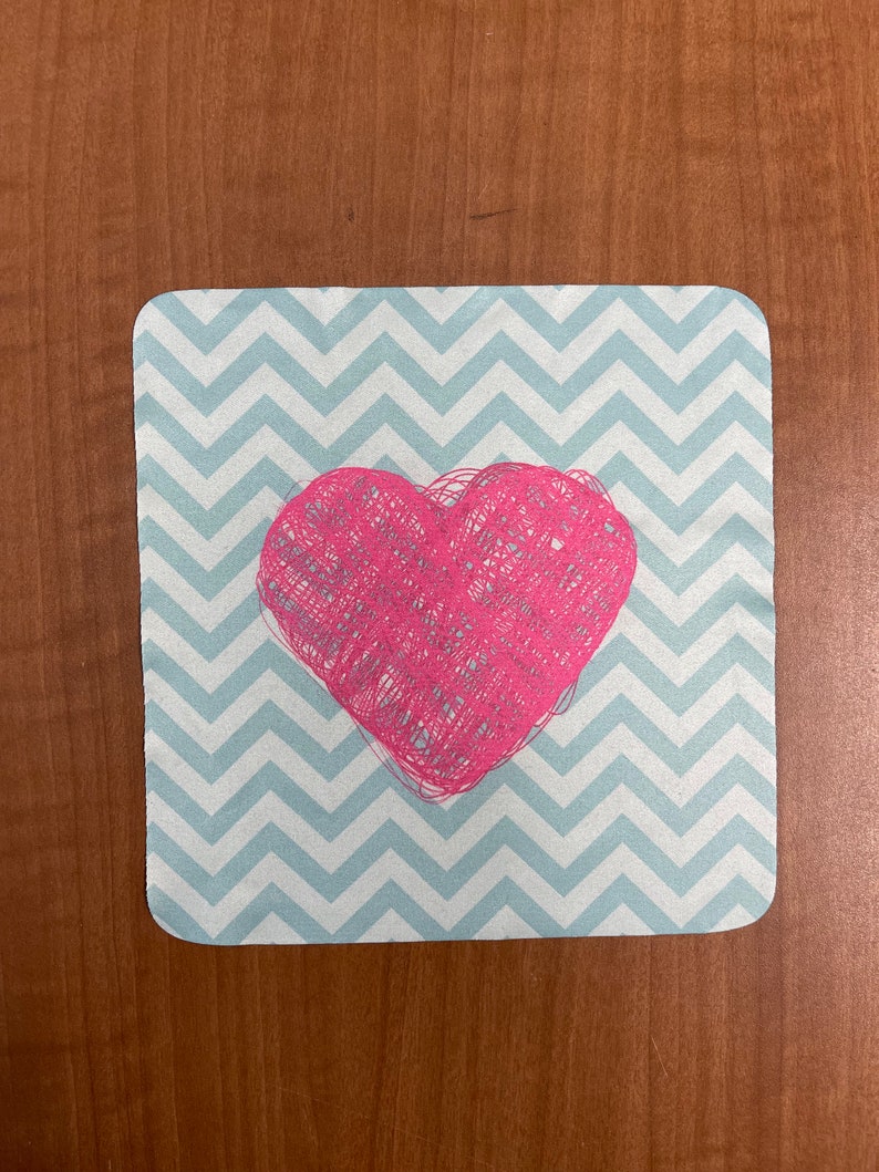 Chevron with heart microfiber cloth image 3