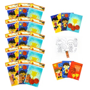 Basketball Coloring Books with Crayons Party Favors
