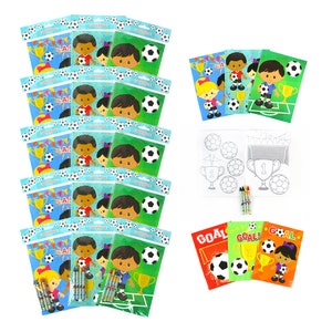 Soccer Party Coloring Books with Crayons Party Favors