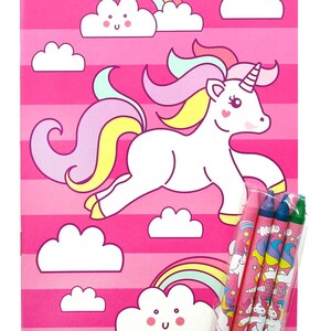 Unicorn Party Coloring Books with Crayons Party Favors image 7