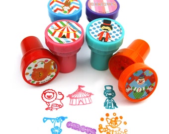 Circus and clown self-inking stampers - gift, scrapbooking, embellishment, stamp