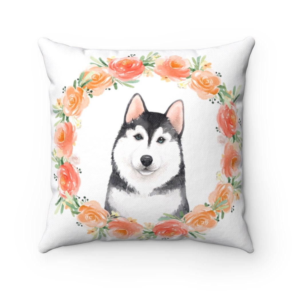 husky throw pillow