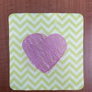 Chevron with heart microfiber cloth image 7