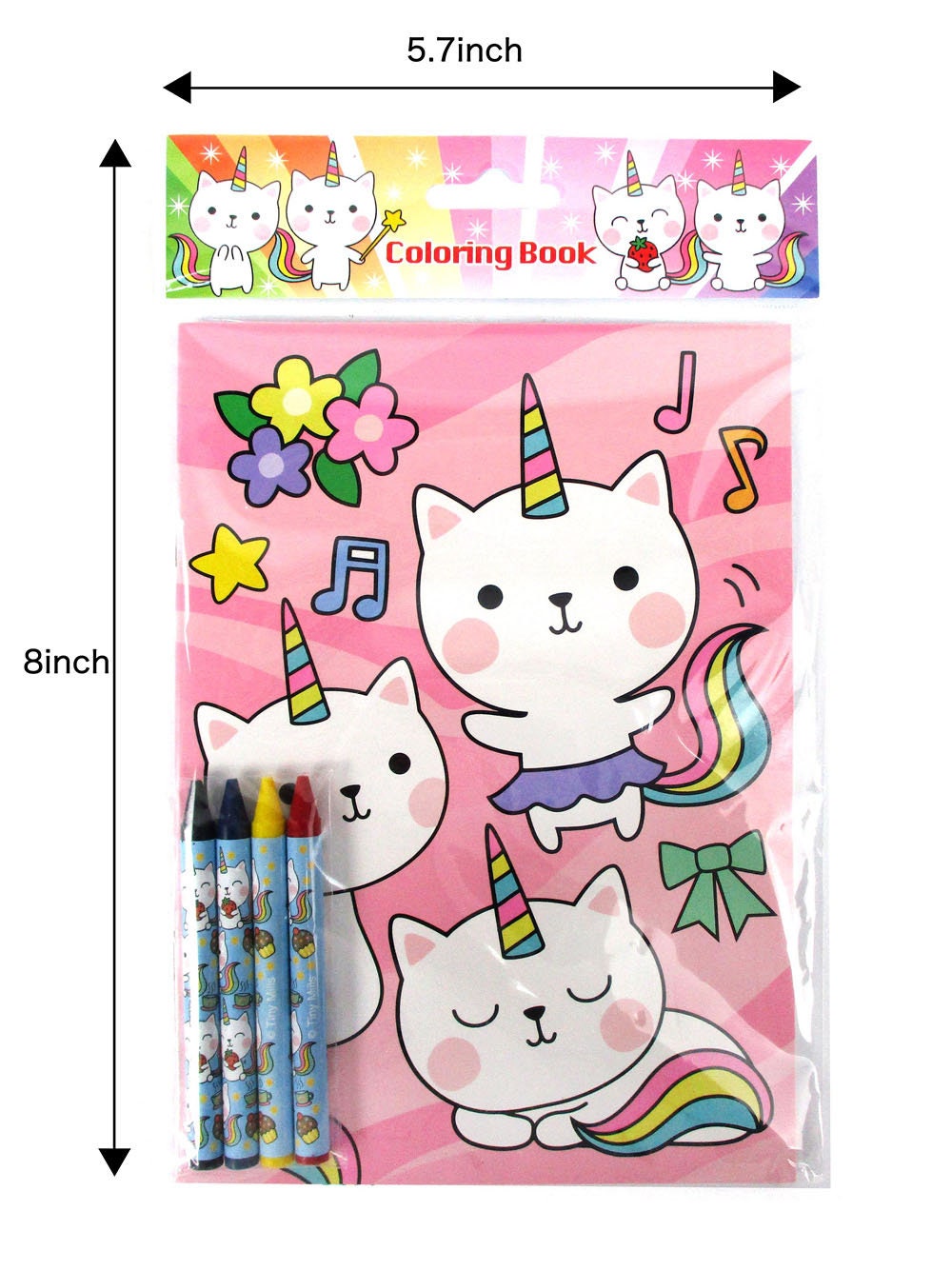 Unicorn Kitty Party Coloring Books With Crayons Party Favors - Etsy