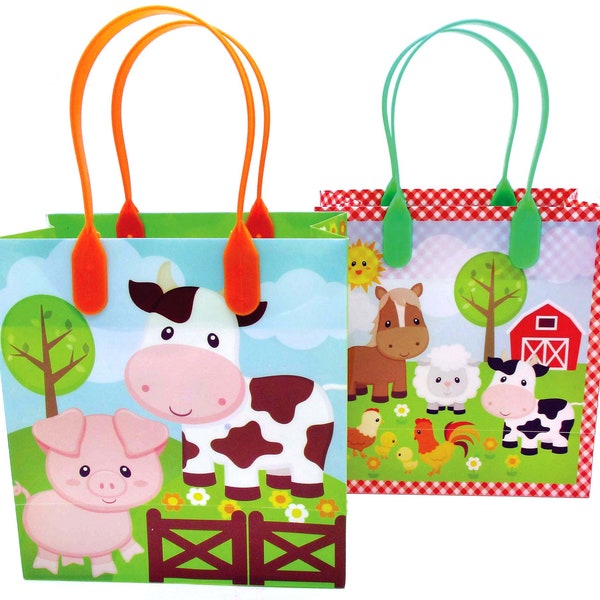 Barnyard Farm Animal themed party favor treat bags