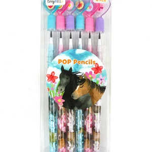 6 pcs Horse and Pony Multi Point Pencils
