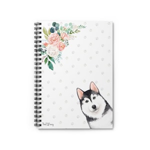 Cuaderno espiral Husky siberiano - regalo, regalo de los amantes del perro, regalo de la madre del perro, regalo de la simpatía del animal doméstico