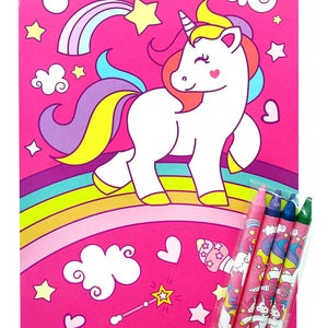 Unicorn Party Coloring Books with Crayons Party Favors image 6