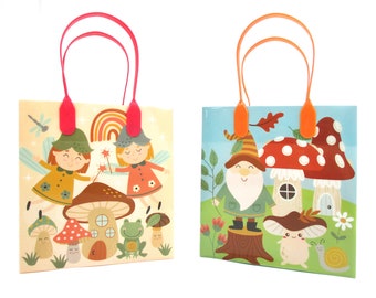 Fantasy Gnome and Mushroom party favor treat bags